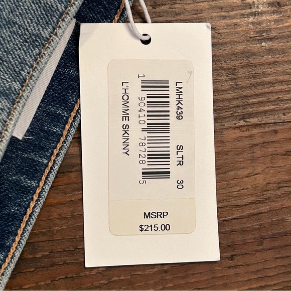 FRAME L’Homme Skinny Denim Jeans Size 30 NWT - Picture 4 of 10